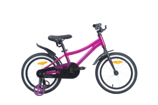 Велосипед NOVATRACK 16" KATRINA алюм., розовый металлик, полная защ.цепи, ножн.тормоз, короткие крылья