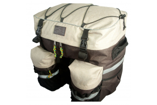 Велосумка-штаны на багажник туристическая Тахо-60 цвет коричневый/бежевый