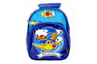 Рюкзак детский синий "самолетики", 270*210*65мм