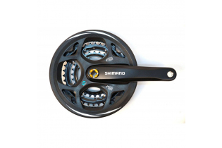 Система Shimano Altus, M311, 175мм, Кв, 48/38/28T, защ, черн