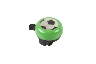 Звонок M-WAVE KIDS BELLA 3D сталь/пластик D=55мм, детский, green soccer