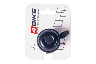 Велозвонок 4BIKE BB3207-Blk алюминий+пластик, D-40мм, черный