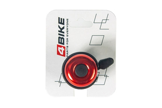 Велозвонок 4BIKE BB3207-Red алюминий+пластик, D-40мм, красный