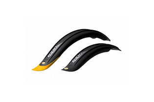 Крылья для велосипеда Simpla KIDO SDL 20" черные с желтым наконечником