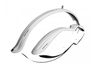 Raptor SDL White- универсальный комплект крыльев повышенного покрытия заднего колеса для велосипедов 26"-28
