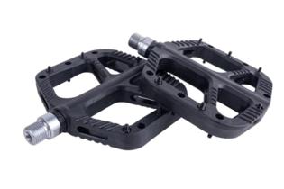 Педали нейлон со съемными шипами, подш.скольж., 9/16",350 гр N-9 black